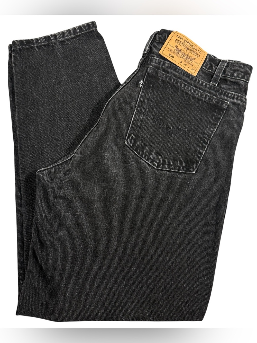 Vintage Levi’s 550 Rare Black Tab Denim Jeans Men’s Size 36x30 Tapered USA Made